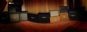 Collection of amps in a studio